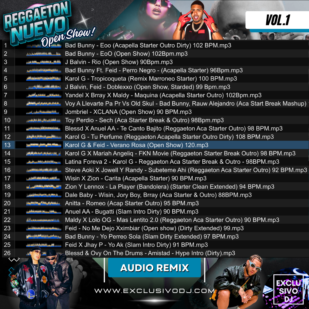 REGGAETON NUEVO - Open Show (Vol.1) Audio