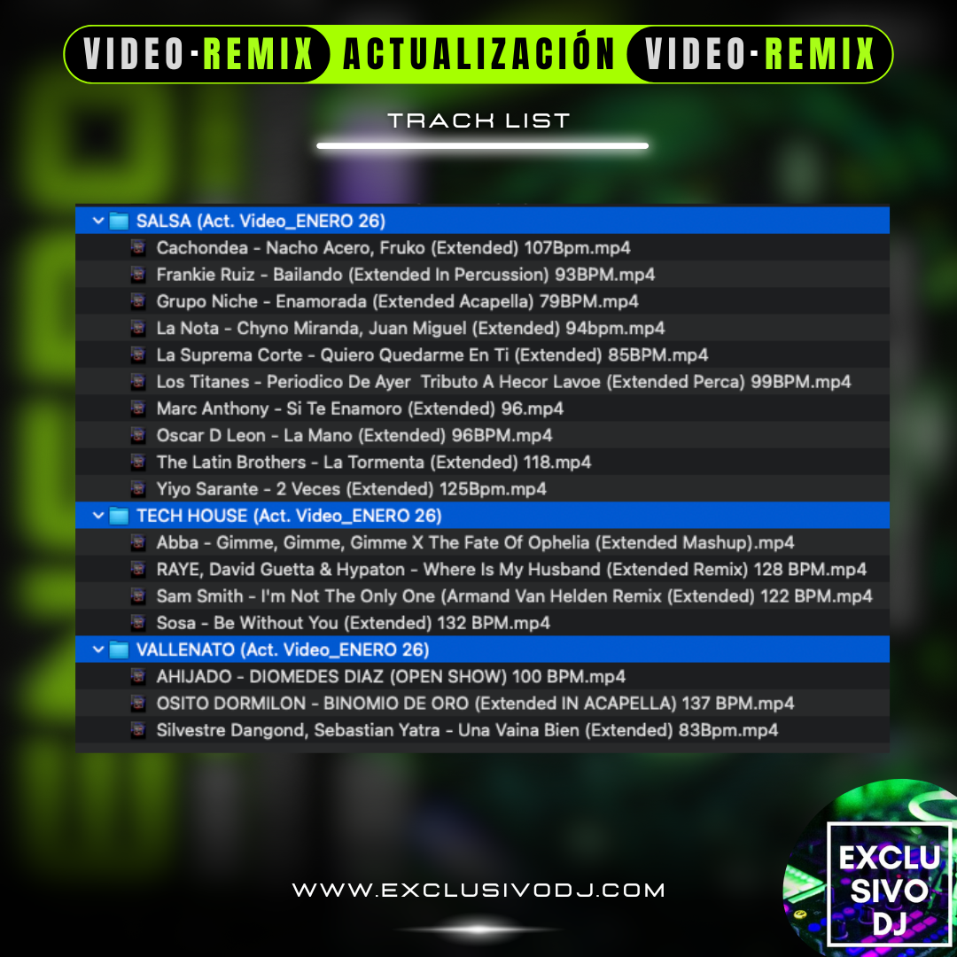 ACTUALIZACIÓN ENERO 2026 (Video) 🎧📀