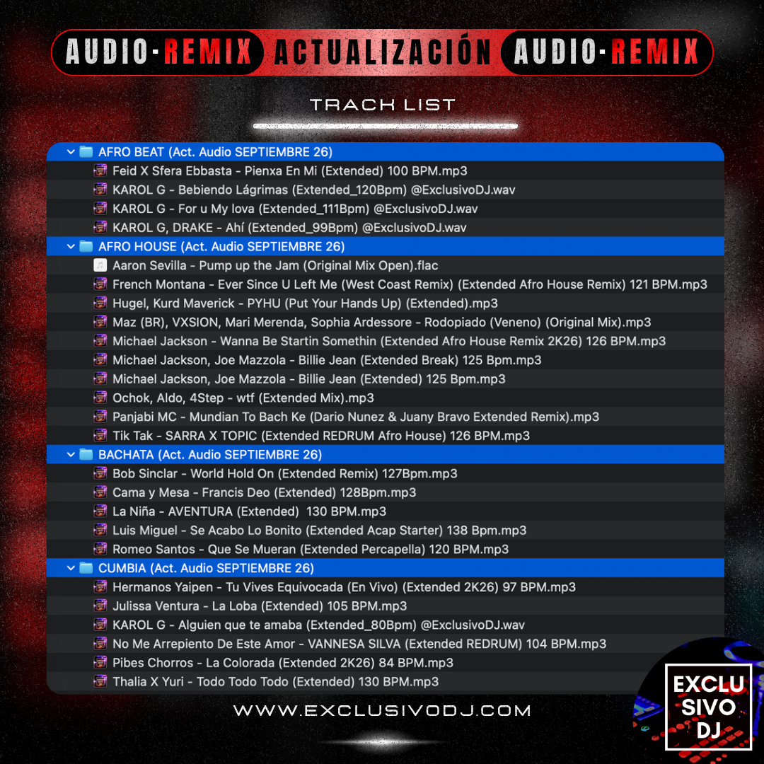Actualización SEPTIEMBRE (Audio) 2026 🔴🎶