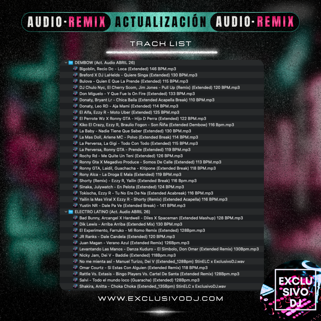 ACTUALIZACIÓN ABRIL (AUDIO) 2026 🎧📀