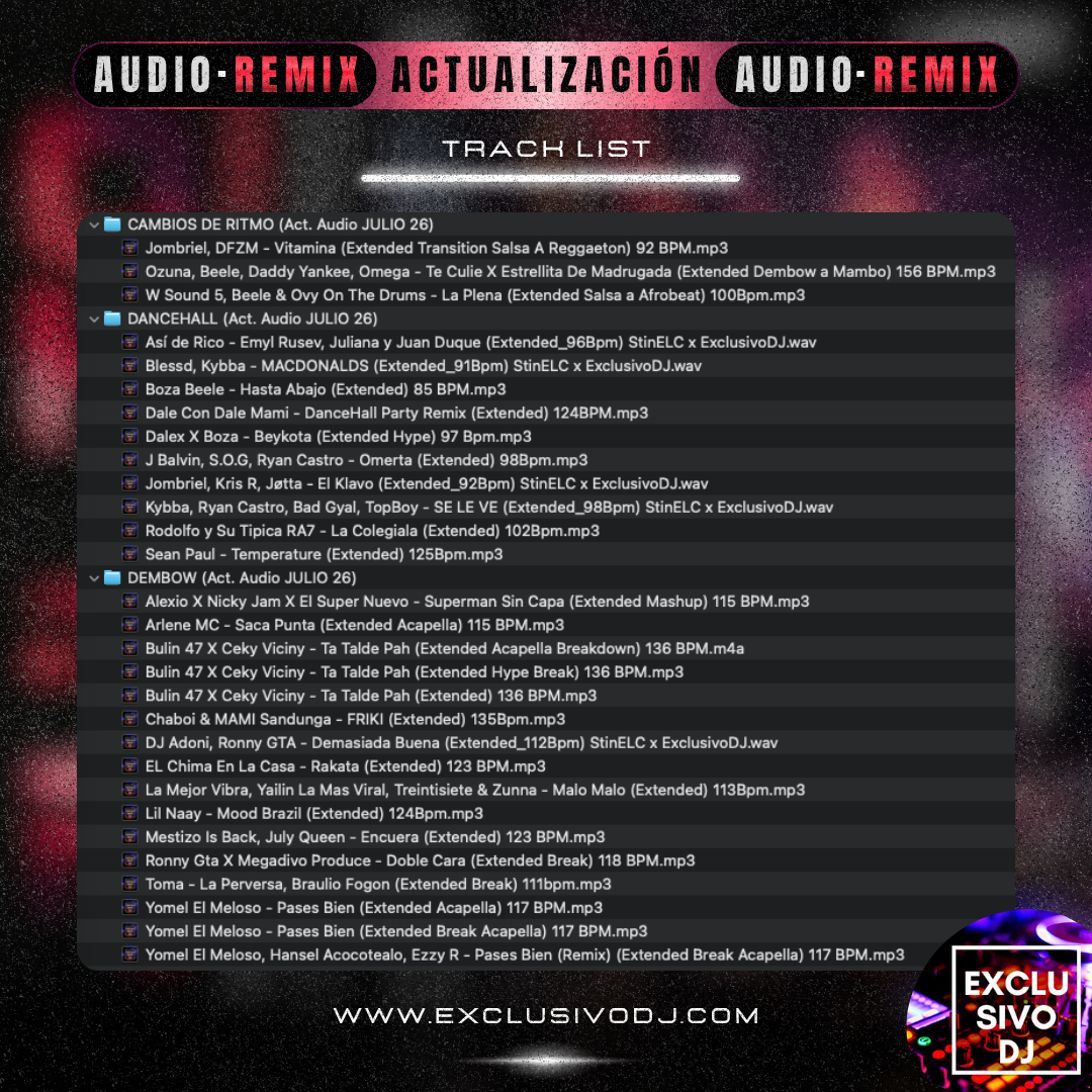 ACTUALIZACIÓN JULIO (Audio) 2026 🎧📀