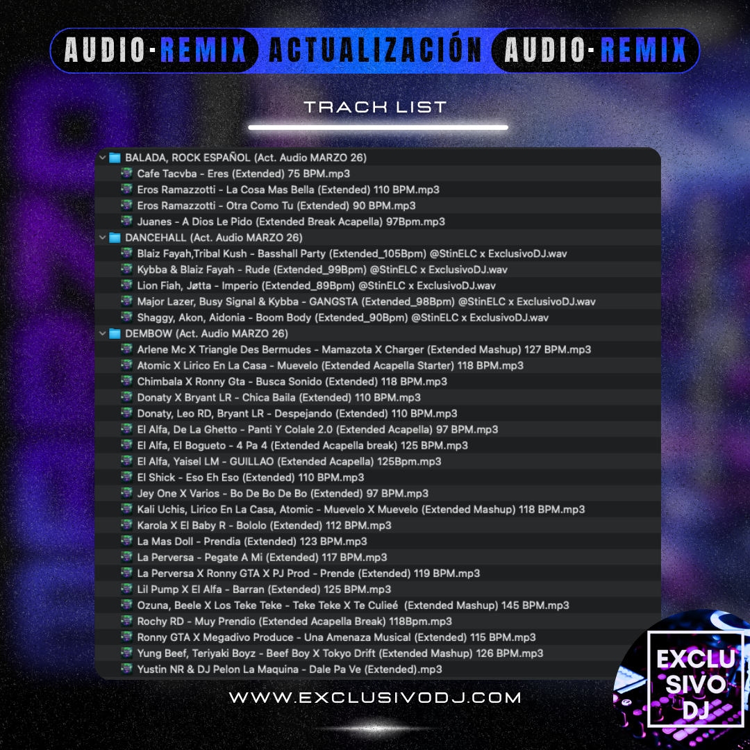 ACTUALIZACIÓN MARZO 2026 (Audio) 🎧📀