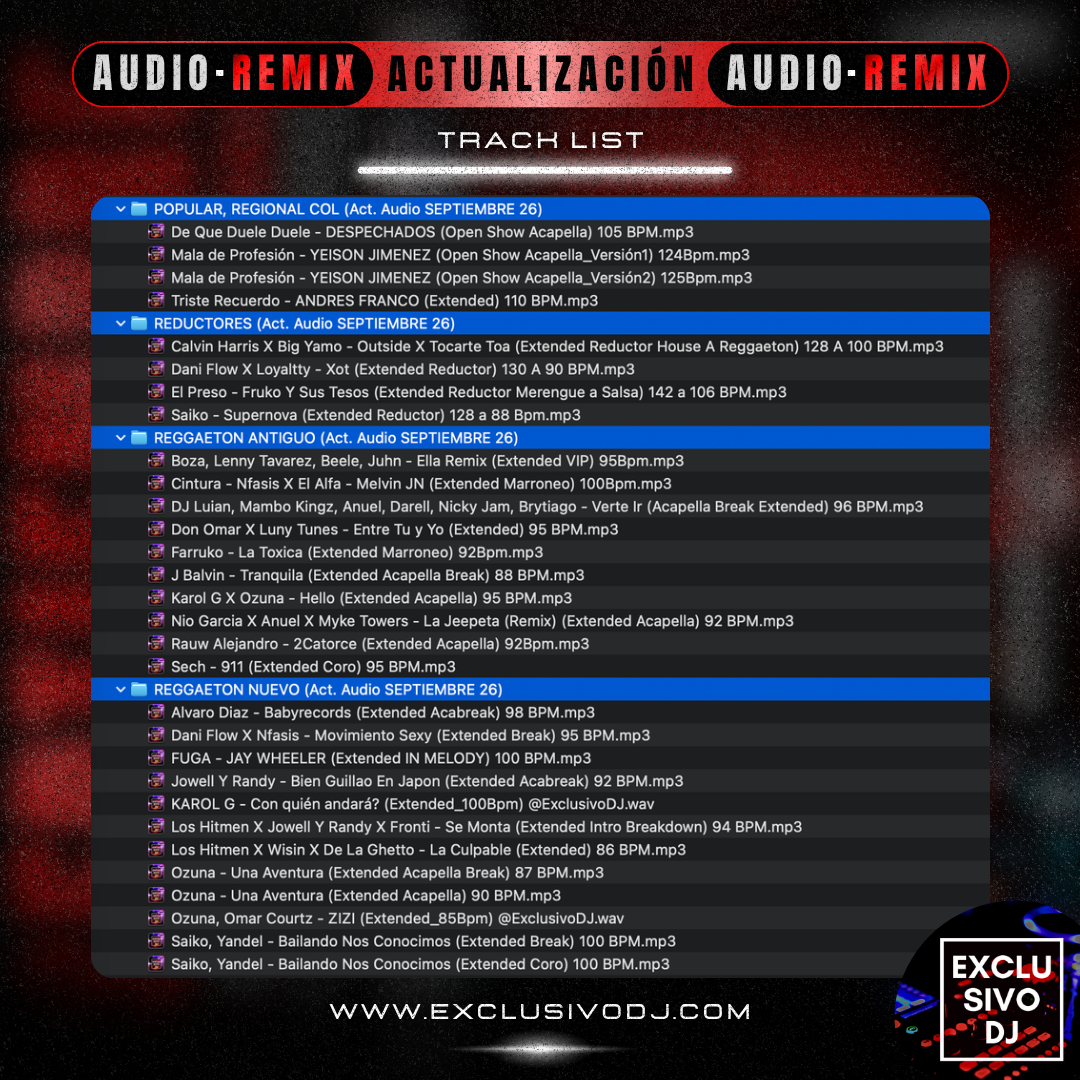 Actualización SEPTIEMBRE (Audio) 2026 🔴🎶