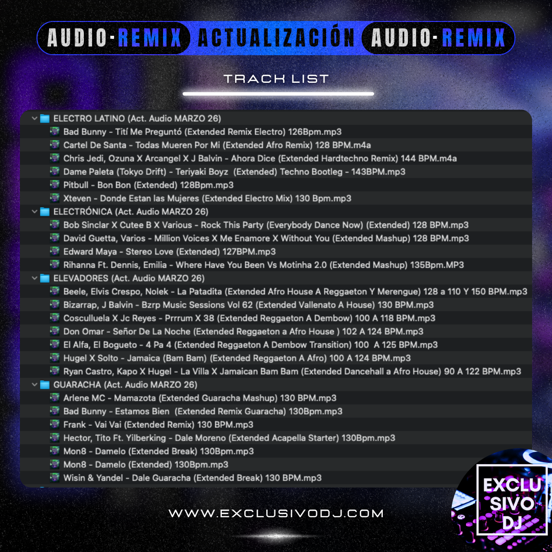 ACTUALIZACIÓN MARZO 2026 (Audio) 🎧📀