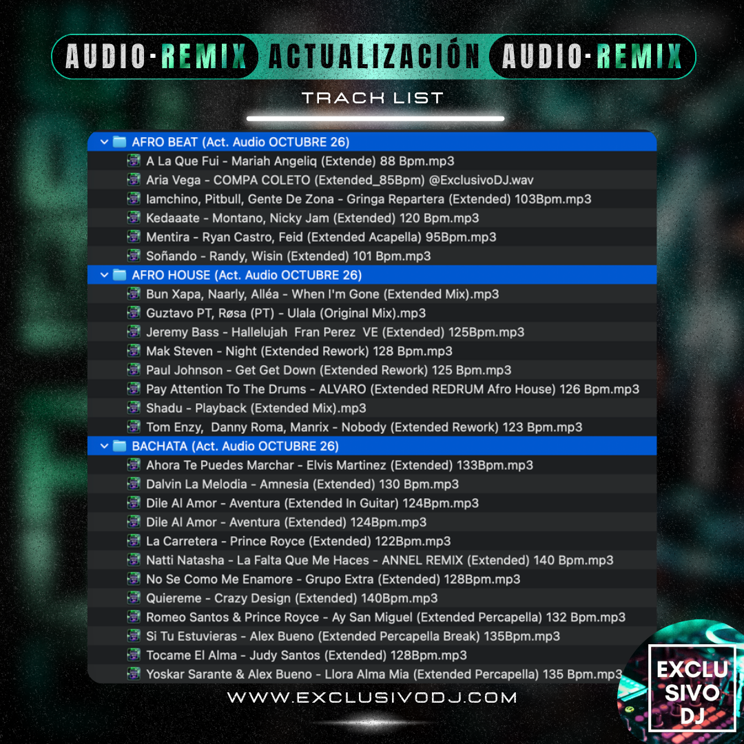 Actualización OCTUBRE (Audio) 2026 🟢🎶