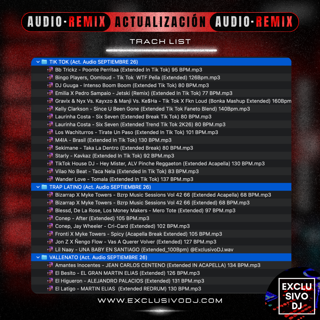 Actualización SEPTIEMBRE (Audio) 2026 🔴🎶