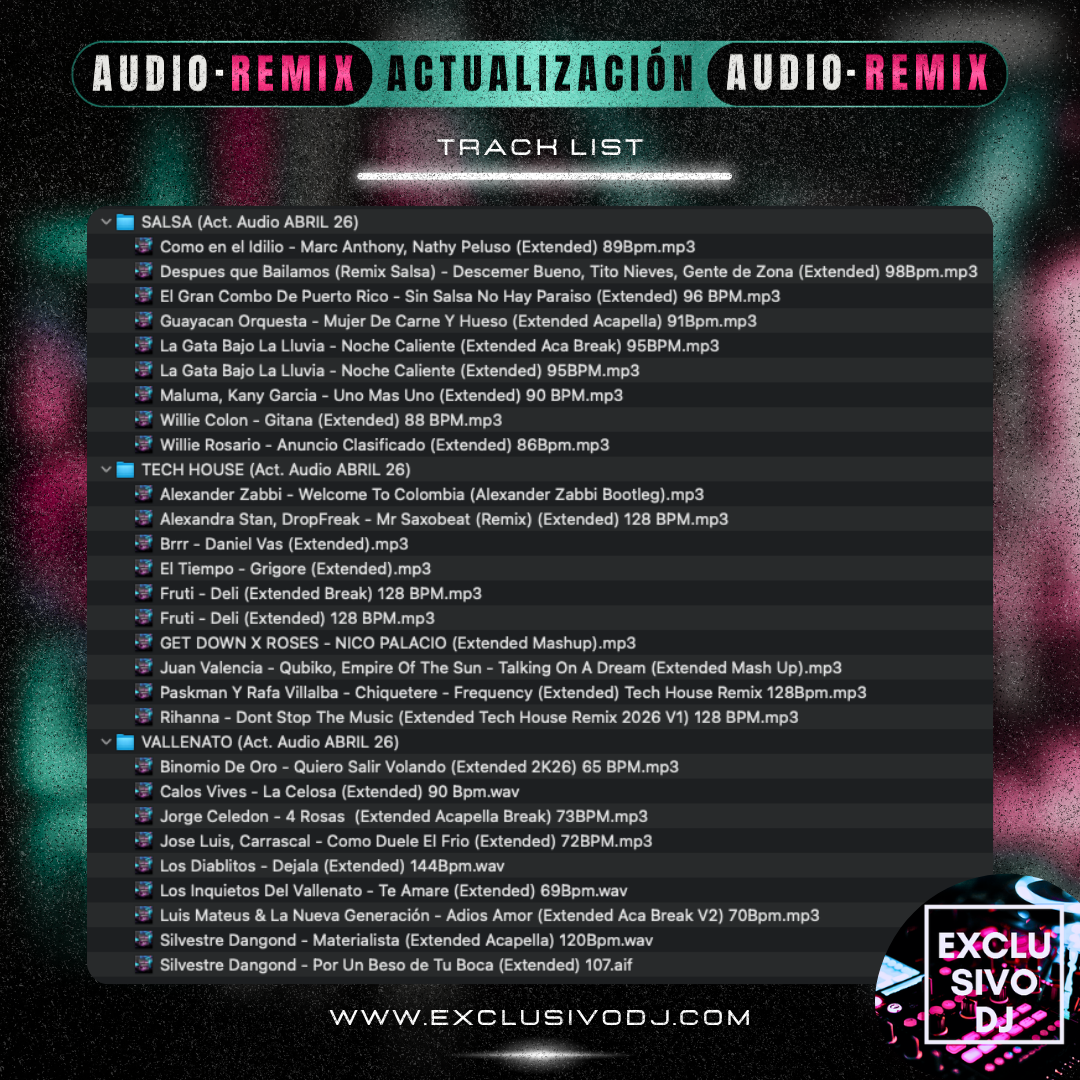 ACTUALIZACIÓN ABRIL (AUDIO) 2026 🎧📀
