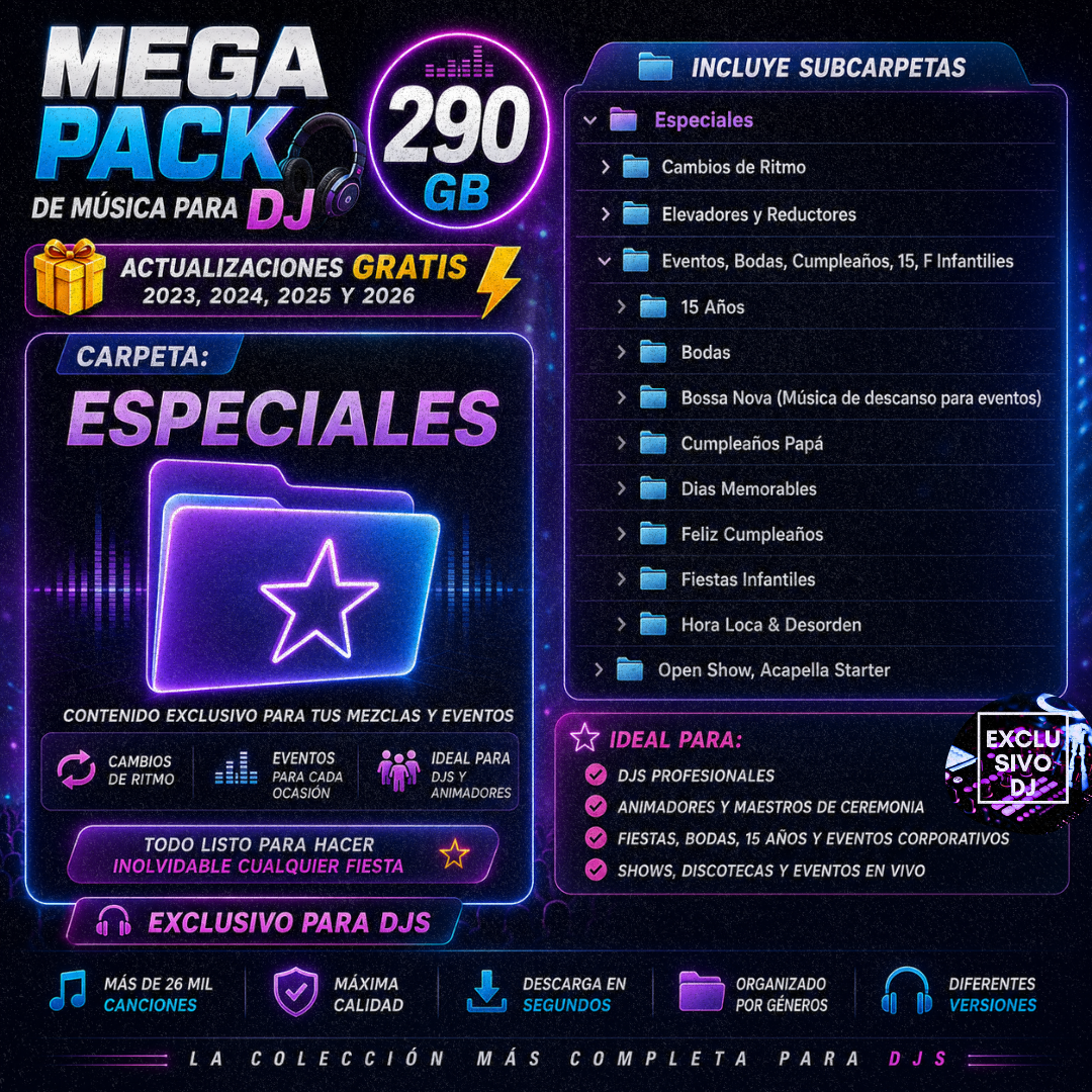 MEGA PACK TODOS LOS GENEROS (Audio) 🎧