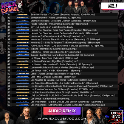 ROCK LATINO EN ESPAÑOL (Vol.1) Audio