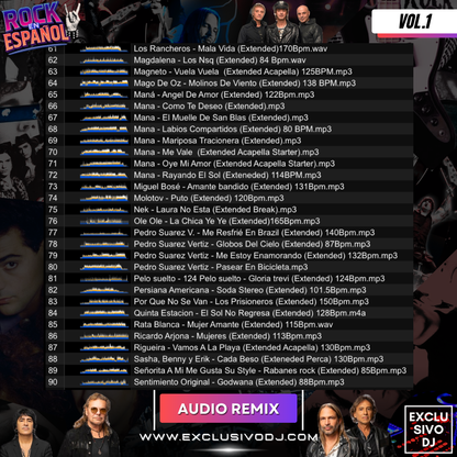 ROCK LATINO EN ESPAÑOL (Vol.1) Audio