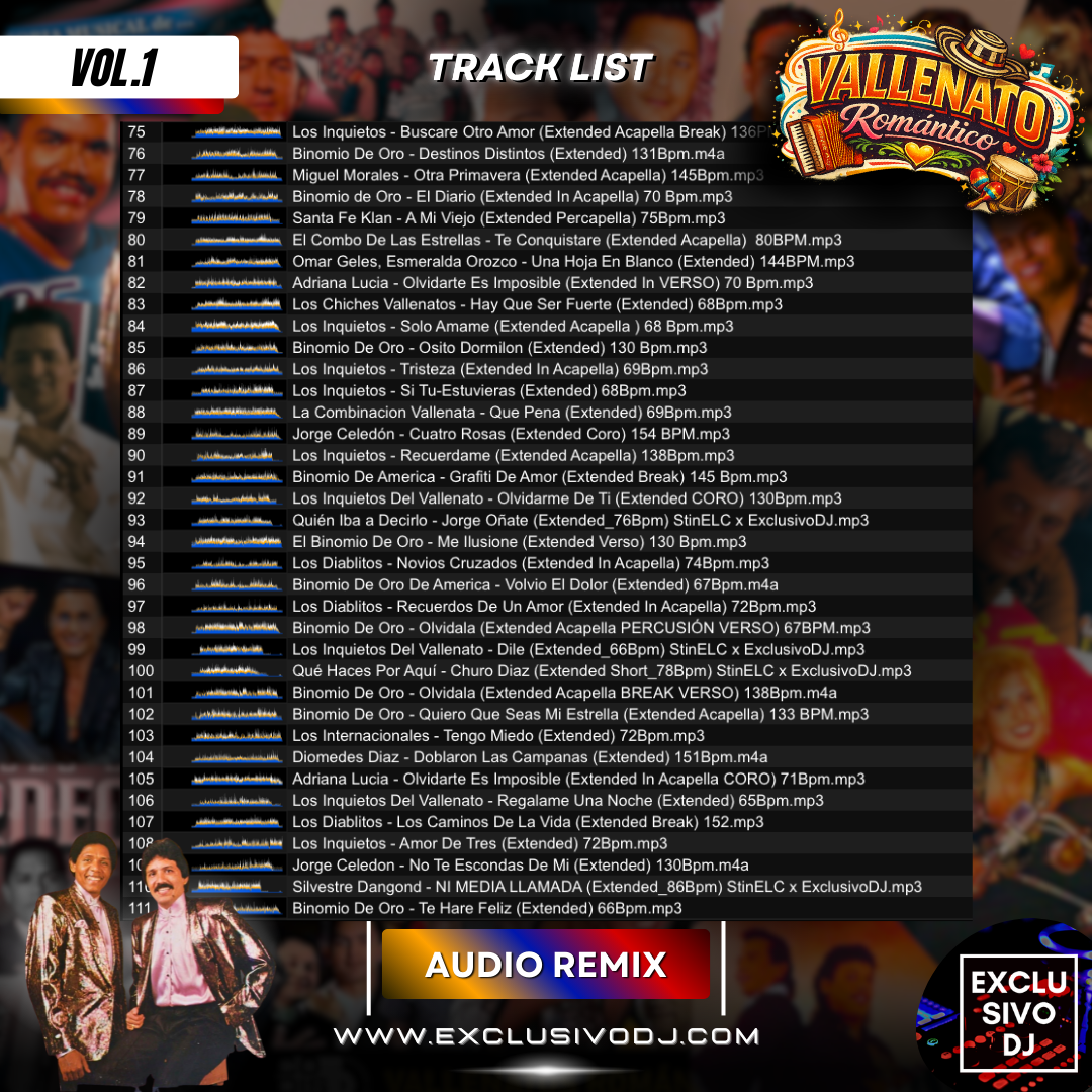 VALLENATO ROMÁNTICO (Extended Vol.1) Audio