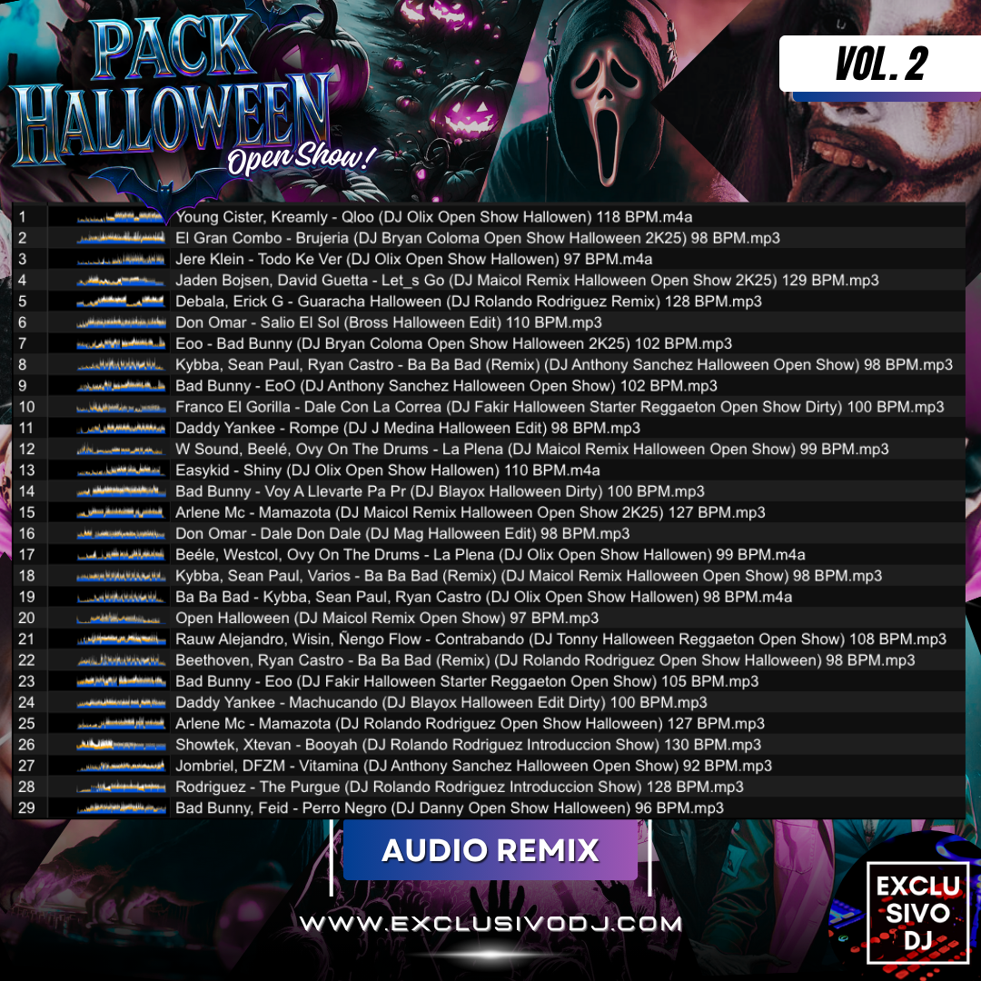PACK HALLOWEEN 2025 - Open Show (Vol.2) Audio